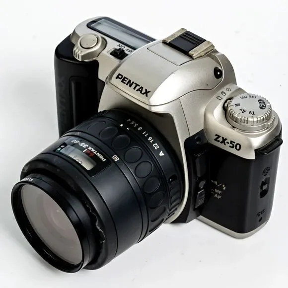 Pentax ZX-50 35mm SLR Film Camera with 35-80mm Pentax Lens - Works